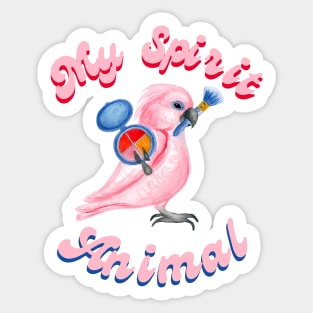 My Spirit Animal is a Cockatoo Parrot Sticker